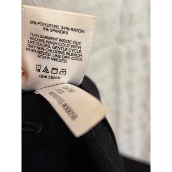 EXPRESS Wide Leg High Rise Black Matte Crested Button Sailor Pants 2S - Picture 7 of 7